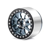 RC Repair Parts Compatible With Axial For SCX10 For Wraith 90048 RR10 For TRX4 For TRX6 1/10 RC Crawler Car Aluminum 2.2" Beadlock Wheel Rims Hubs(Grey,1pc)