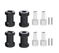 RC Repair Parts Compatible With Axial Scx10 D90 For Tamiya For MST 1/10 RC Car Crawler 4Pcs Thickness 15mm/20mm/25mm/ Extension Parts 12mm Hex Wheel Hubs(Black,20mm)