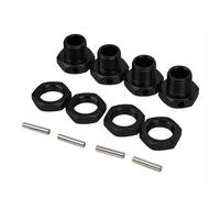 RC Repair Parts Compatible With HSP 1/8 RC Crawler Car Parts 4PCS RC Wheel Hex Driver 17MM Aluminum Alloy Wheel Hex Coupler Upgrade Accessories Parts Kit(Black)