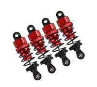 RC Repair Parts Compatible With Tamiya For TT-01/TT02 M5 M6 1/10 RC Upgrade Parts 4Pcs RC Cars Aluminum Alloy Shock Absorber Front And Rear Damper(Red)