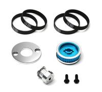 RC Repair Parts Compatible With Tamiya For TT-02 1/10 RC Car Low Noise Belt Drive 16T 40T Transmission Gears System DIY Modify Upgrade Parts(1 Set with 4 Belts)