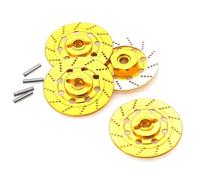 RC Repair Parts Compatible With Tamiya For TT01 For TT02 94123 For Sakura D4 1/10 RC On Road For Racing Car Metal 12mm Wheel Hex Hub Adapter Brake Disc(Yellow)
