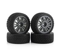 RC Repair Parts Compatible With Tamiya For TT01 For TT02 XV01 144001 For HPI For KYOSHO RC Drift Tires And Plastic Wheels 12mm Hex OD 67mm On Road Tyres(Grey)