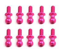 RC Repair Parts Compatible With Tamiya TT01 TT02 For Sakura D5 1/10 RC Drift Car Spare Parts For Universal 10Pcs M3 Metal Hex Ball Head Screws(Purple)