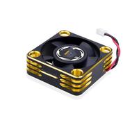 RC Repair Parts Compatible With TS120 TS160 For Turbo 1/10 1/8 1/12 RC Car For ESC Cooling Rocket Metal Cooling Fan 30mm 28000RPM/5-8V(Yellow)