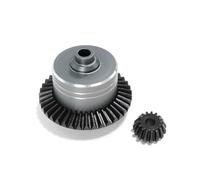 RC Repair Parts For Tamiya For TT02 For TT02B XV02 Modified Parts Metal Differential Case With Steel Main Gear Spur Gear 1/10 RC Car Upgrade Parts Accessories(Silver)