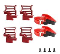RC Repair Parts For Traxxas For XRT 8S 1/6 Metal Tall Holder Mount Hold Down With Strap RC Car Upgrade Modifications Replacements Accessories(Red)