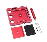 RC Repair Parts For Trx4m For Scx24 For Fcx24 For Fcx18 360°Rotate Repair Station Work Stand Assembly 1/16 1/18 1/24 RC Crawler Car(Red)