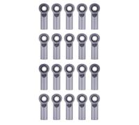 RC Repairs Accessories For Axial For SCX10 For Tamiya CC01 YK4102 CW M3 1/10 Metal Link Tie Rod End Ball Joint Ends 10/20Pcs RC Crawler DIY Parts(Silver,20pcs)