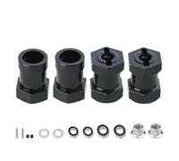 RC Repairs Accessories For Tamiya For Monster Beetle For Lunch Box CW-01 CW01 Midnight PumpkinWR02 Metal 12mm Wheel Hex Hub Adapter Upgrade Accessory(Black)
