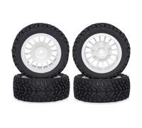 RC Repairs Accessories For Tamiya For Wltoys For Scx10 For Trx4 144001 1/10 1/12 1/14 1.9inch 75x31mm Rubber Plastic Tires 12mm Hex Hub RC(White)