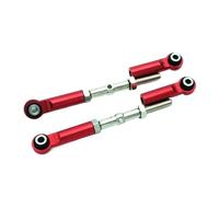 RC Repairs Accessories For Traxxas For Slash For Rustle 3644 3643 5539 Hard Steel Front For Up Down Rear Ajustable Turnbuckles Camber Link Steering Link(Red,Front upper)
