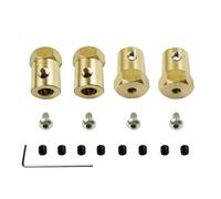 RC Repairs Accessories For WPL D12 D42 1 Set Rubber Tires Drift Upgrade Wheels Soft Remote Control Car Spare Parts Modifications(Brass adapter)