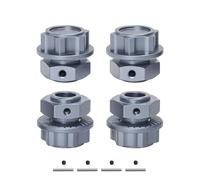 RC Repairs Components For Arrma 4S For Kraton For Outcast V2 For Mojave 4S 1/10 1/8 4PCS 17mm Wheel Hub Hexagon RC Upgrade Modification Parts(Titanium)