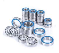 RC Repairs Components For Element For Enduro For Sendero 1/10 24Pcs Wheel Hub Axle Blue Rubber Sealed Bearing Kit RC Car Truck Model Parts