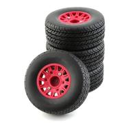 RC Repairs Components For HSP For Sonic 94102 GT LC For Racing PTG-2 For Tamiya For TT02 1/8 1/10 4pcs RC Model Rubber Tires Wheel On Road Car(A RED)