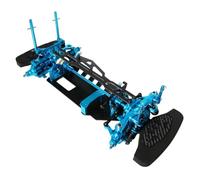 RC Repairs Components For Tamiya For TT02 1/10 Aluminum Carbon Body Frame Chassis Upgrade Modification Components Part(Blue)