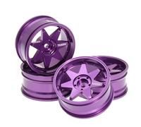RC Repairs Components For Tamiya XV01 For TT01 For Kyosho For HSP For HPI For Sakura Traxxas For RedCat 1/10 Wheel Rim Wheel Hubs RC On-Road Drift For Racing(Purple)