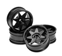 RC Repairs Components For Tamiya XV01 For TT01 For Kyosho For HSP For HPI For Sakura Traxxas For RedCat 1/10 Wheel Rim Wheel Hubs RC On-Road Drift For Racing(Black)