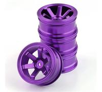 RC Repairs Components For Traxxas For HSP 94123 94122 For Tamiya For HPI For Kyosho For RedCat For Sakura 1/10 4Pcs 52x26mm Hub RC On-Road Drift(Purple)