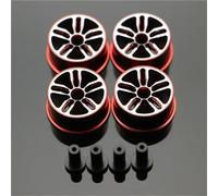 RC Repairs Models For Tamiya For Mini 4WD Middle Diameter20.5mm Lightweight Wheels Self-made Parts Colored Wheel W/Aluminum Disc(Red)