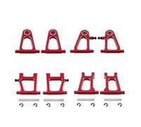 RC Repairs Models For Tamiya For TT01 For TT-01 1/10 Metal Front Rear Upper Lower Suspension Arm Set RC Car Upgrade Parts Accessories(Red)