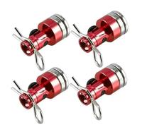 RC Repairs Models For Traxxas For HSP For Sakura For Redcat 1/10 4pcs Stealth Invisible Body Post Mount Contact Shell Column + Clips RC Drift Car(Red)