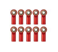 RC Repairs Models For TRX-4 For Axial For SCX10 For Tamiya CC01 1/10 Aluminum M3 CCW Thread Link Rod Joint Ball End Head RC Crawler Car Truck Model(Red)