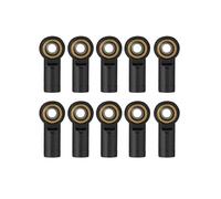 RC Repairs Models For TRX-4 For Axial For SCX10 For Tamiya CC01 1/10 Aluminum M3 CCW Thread Link Rod Joint Ball End Head RC Crawler Car Truck Model(Black)