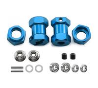 RC Repairs Models Spare For Tamiya For DT02 DT-02 DT03 58354 Frog 58346 Grasshopper WR-02 Metal 12mm Wheel Hex Hub Adapter Upgrade Parts Accessories(Blue)