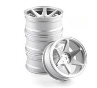 RC Repairs Models Spare For Tamiya For Kyosho For HSP For HPI For Sakura For Traxxas 1/10 4Pcs 52mm Metal Wheel Rim Wheel Hubs RC Car Parts(White)
