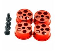 RC Repairs Models Spare For Tamiya For L018 1/32 For Mini 4WD Middle Diameter Wheels Colored Wheel Aluminum Disc Rc Car Upgrade Accessories(Red)