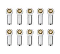 RC Repairs Models Spare For Tamiya For SCX10 D90 D110 1/10 10Pcs M3 Aluminum Ball Joint Metal Link Rod Ends RC Crawler Parts Accessories(Silver)