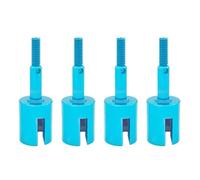 RC Repairs Models Spare For Tamiya For TT01 TT01E For TT02 For TT02B 51006 9005713 1/10 4PCS Aluminum Axles Wheel Axle Cup Model RC Car Upgrade Parts(Blue)