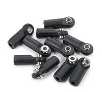 RC Repairs Parts For 1/10 RC Crawler Car Parts M4 Black Plastic Steering Linkage Pivot Link Rod End Width Balls Joint Head Modification Car Accessories(Size 1)