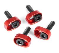 RC Repairs Parts For 6S/8S For X-Maxx 1/5 RC Car For Monster Truck Model Upgrade Parts Aluminum Alloy Motor Mount Oval Washers With Screws Car Accessories 4Pcs(Red)