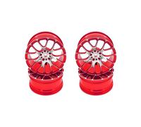 Rc Repairs Parts For HSP For HPI For Redcat For Kyosho For Sakura For Tamiya For TT02 MN86K 1/10 Alloy Wheel Rims RC Drift On Road For Racing Car(Red)