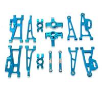 RC Repairs Parts For Hyper Go For MJX 1/14 14209 14210 H14BM Upgrade Rc Car Remote Control Car Parts Suspension Swing Arms Steering Rod Hubs Set Accessories(Blue)
