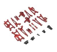 Rc Repairs Parts For MJX 14210 14209 1/14 RC Cars Trucks Upgraded Parts Metal Aluminium Alloy Shock Tower Bracket For Swing Arms Steering Cup(Red)