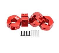 RC Repairs Parts For Tamiya For HSP For HPI For Traxxas For Slash For Axial For SCX10 D90 5/6/7/8/9/10/11/12mm 1/10 Adapter Hex 12mm Drive Hub Pin Screws RC Auto Truck Parts(Red,6mm)