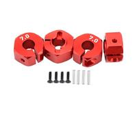 RC Repairs Parts For Tamiya For HSP For HPI For Traxxas For Slash For Axial For SCX10 D90 5/6/7/8/9/10/11/12mm 1/10 Adapter Hex 12mm Drive Hub Pin Screws RC Auto Truck Parts(Red,7mm)