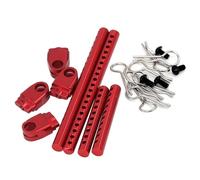 RC Repairs Parts For Tamiya For TT-02 Metal Assembled Body Post Mounts Car Shell With R Clips Fixing Column Part Model RC Upgrade Parts Refit Car Accessories(Red)