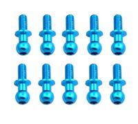 Rc Repairs Parts For Tamiya For TT01 For TT02 For Sakura D5 1/10 10Pcs M3 Metal Hex Ball Head Screws RC Drift Car Spare Parts Upgrade Accessories(Blue)