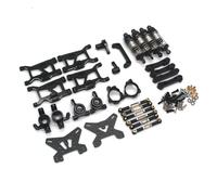 Rc Repairs Parts For ZD For Racing MT16 BX12 X12S JIUSI MT14R PT14R For Gladiator 1/14 Remote Control Car Vulnerable 10-piece Set Metal Parts Upgrade Repair(Black)