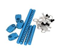 RC Repairs Toys For Tamiya For TT02 Metal Assembled Body Post Mounts Shell With R Clips Fixing Column RC Car Upgrade Model Parts(Blue)