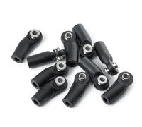 Rc Replacement Parts For 1/10 RC Crawler Car Parts M4 Black Plastic Steering Linkage Pivot Link Rod End Width Balls Joint Head Modification Car Accessories(Size 2)
