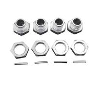 RC Replacement Parts For HPI For HSP For Losi For Axial For Kyosho For Tamiya 81011 1/8 M17 17mm Aluminum Wheel Hex Hubs Adapter Nut Pin Anti Cover RC Model Car(Silver)