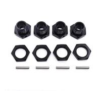 RC Replacement Parts For HPI For HSP For Losi For Axial For Kyosho For Tamiya 81011 1/8 M17 17mm Aluminum Wheel Hex Hubs Adapter Nut Pin Anti Cover RC Model Car(Black)