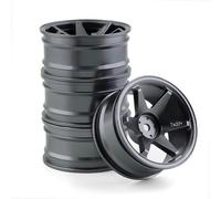 RC Replacement Parts For HSP For Tamiya For HPI For Kyosho For Sakura D5 For TT02 1/10 4PC On-Road Drift Car Aluminum Alloy Metal Wheel Hub Climb Rim(Titanium)
