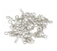RC Replacement Parts For Neebrc 100pcs Metal R Pins Cotter Carbon Steel Wave Latch For Bolt Locking Split Pin Tractor Clip Mechanical Hitch Pin RC Car